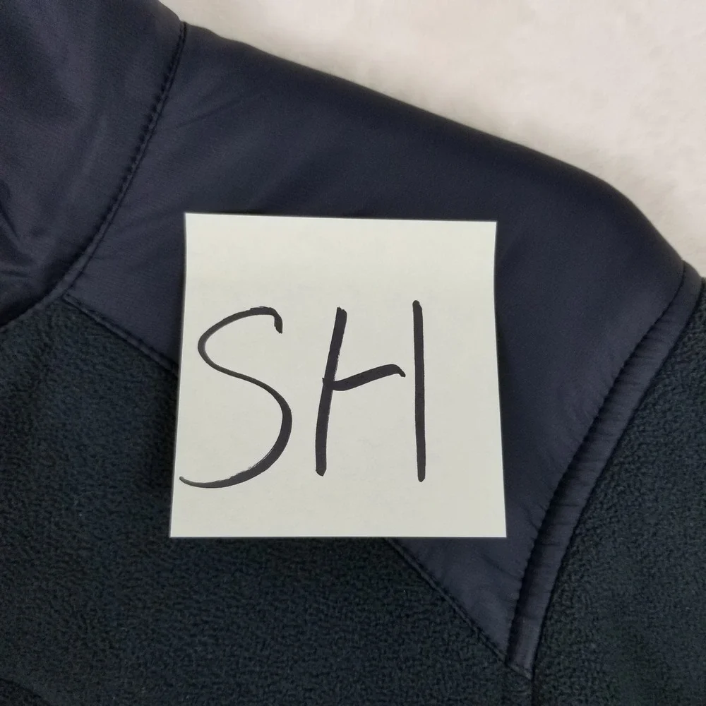 Under Armour Full Zip Fleece Jacket Mens L Black UA Storm ColdGear Woven Overlay